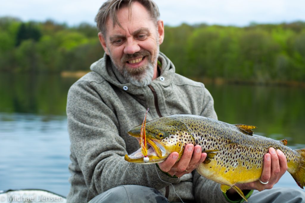 Why you need bucktail jigs
Michael with a brown trout caught on a Mickey Finn Jig