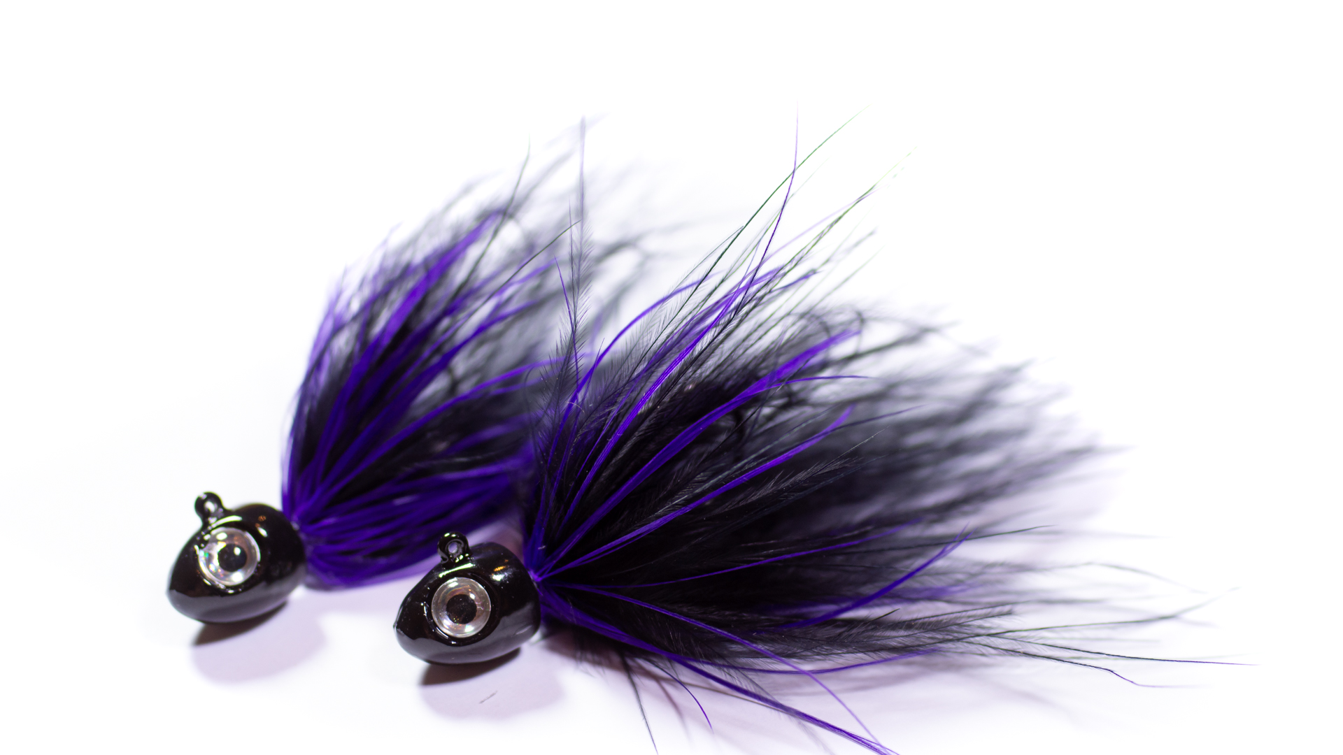 Black & Purple marabou Jig