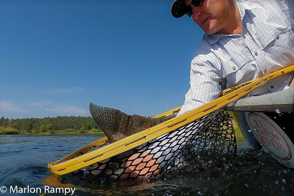 Marlon Rampy catching fish on the Williamson River